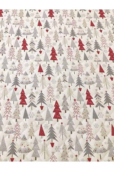 Evmila Tree Pattern Double Printed Pique (200x220 Cm) White