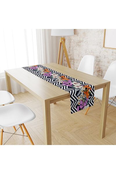 Lolla Evmila Geometric Floral Pattern Runner - Llrn 93