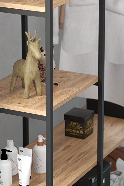 Cosargroup Nilamu Elbise Dolabı , Metal Aksamlı, Açık Dolap, Organizer, Askılık