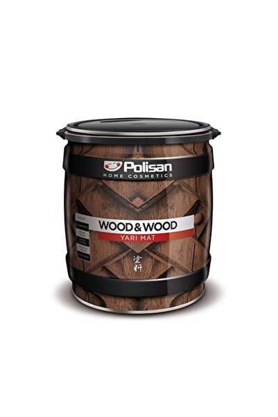 Polisan Wood&Wood Anti Aging Ahşap Verniği Yarı Mat Solvent Bazlı - Şeffaf