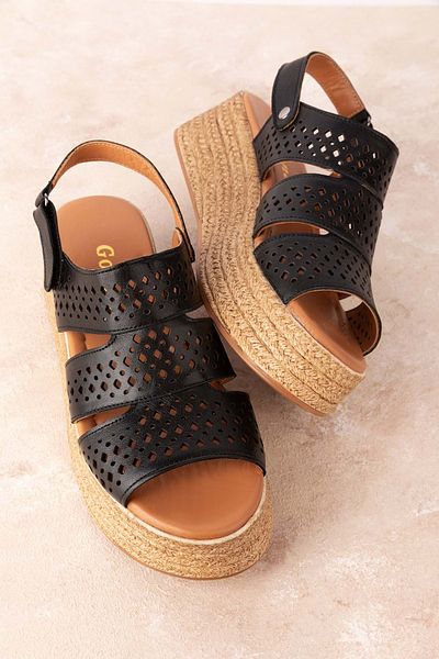 Gondol Women's Genuine Leather Platform Sole Sandals Mlk.2054