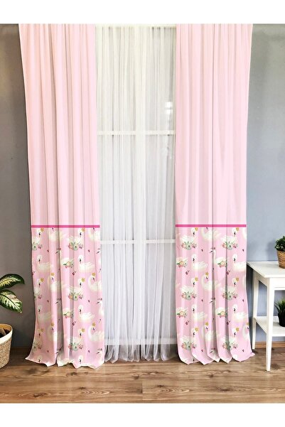 Evmila Baskılı Desenli Çocuk Ve Bebek Odası Fon Perde