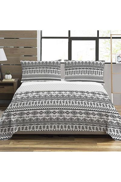 Evmila Modern Pattern Double Printed Pique (200x220 Cm) Colorful