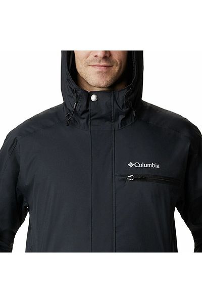 Columbia Valley Point Men's Black Hooded Coat