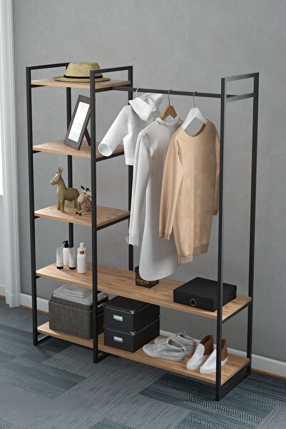 Cosargroup Nilamu Elbise Dolabı , Metal Aksamlı, Açık Dolap, Organizer, Askılık