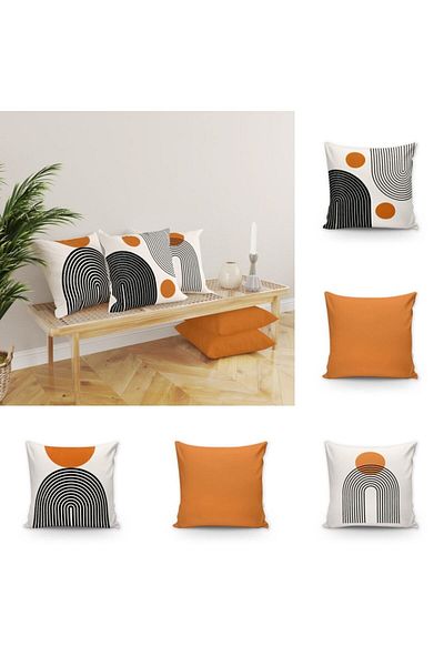 Evmila Set de 5 huse de pernă decorative