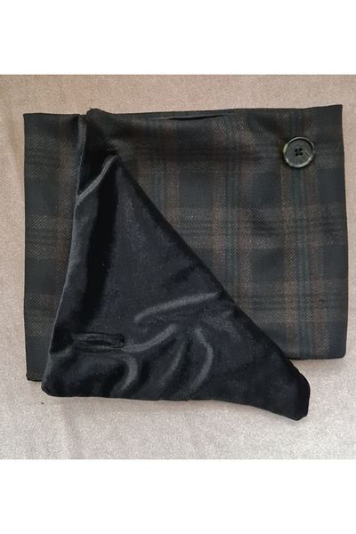 Leylace Wool Flannel Fabric Men's Neck Collar-32