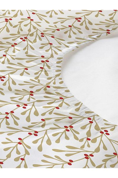 Evmila New Year's Special Pattern Printed Single Elastic Sheet Set