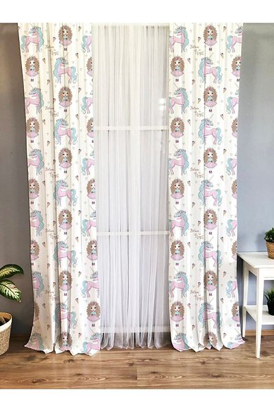 Evmila Printed Children's Room Background Curtain
