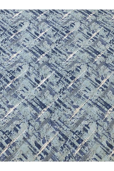 Evmila Model Modern Dublu Imprimat Pique (200x220 Cm) Albastru