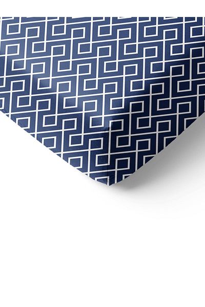 Evmila Geometric Patterned Printed Single Elastic Sheet Set
