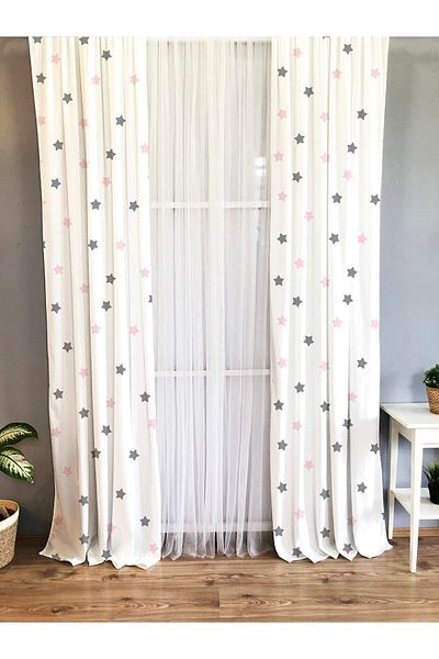 Evmila Printed Patterned Background Curtain for Kids and Baby Room