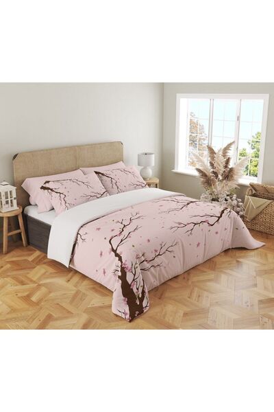 Evmila Рожевий дерево з принтом, двоспальний, 200x220 см, 2 штуки, 50x70 см, ...