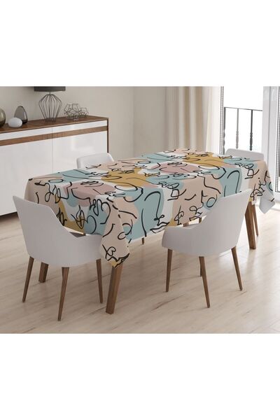 Evmila Štampano Somot Tekstura Stolnjak