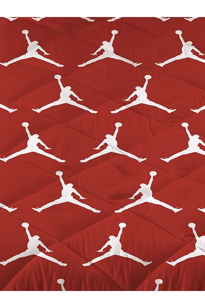 Evmila Basketball Player Patterned Quilted Quilt, Single Sleeping Set