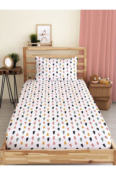 Evmila Modern Pattern Printed Single Elastic Sheet Set Colorful