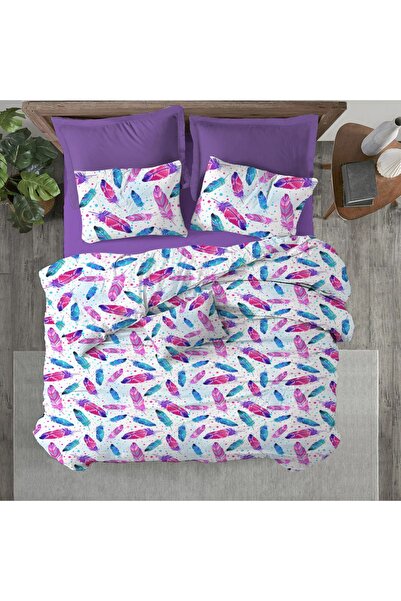 Evmila Uzorak lista Štampano Bračni 200x220 cm 2 komada 50x70cm Set posteljin...