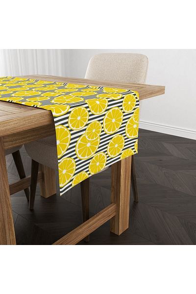 Evmila Lemon Patterned Runner Model