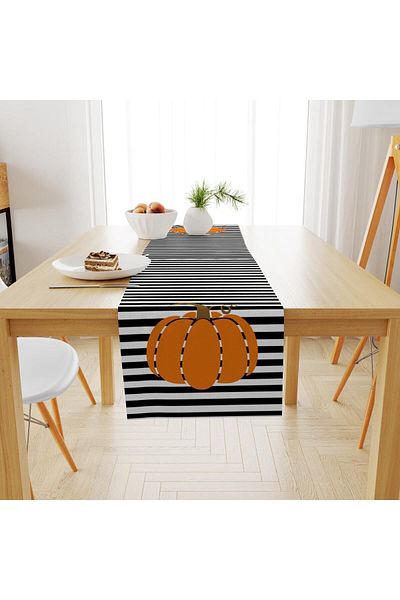 Evmila Runner cu model de dovleac cu design special țesut din catifea