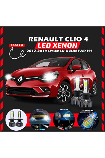 SHOOPLAA Renault Clio 4 2012-2019 Uzun Far Uyumlu Şimşek Etkili Led Xenon Pro...