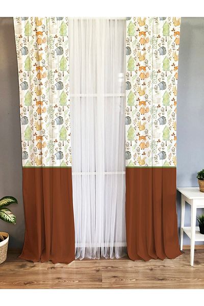 Evmila Printed Children's Room Background Curtain