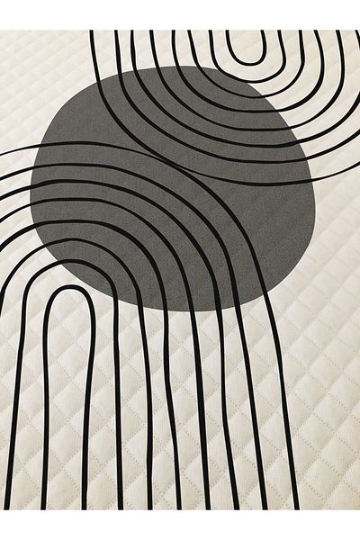 Evmila Αφηρημένο μοτίβο διπλό τυπωμένο πικέ (200x220 cm)