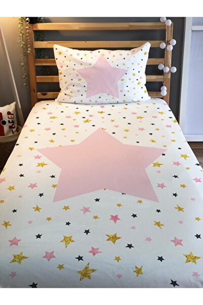 Evmila Pembe Yıldızlı Dekorafit Örtü 221