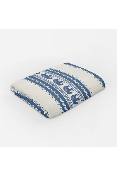 Evmila EVMILA Blue Sea and Beach Towel - Εκτύπωση με μοτίβο ελέφαντα