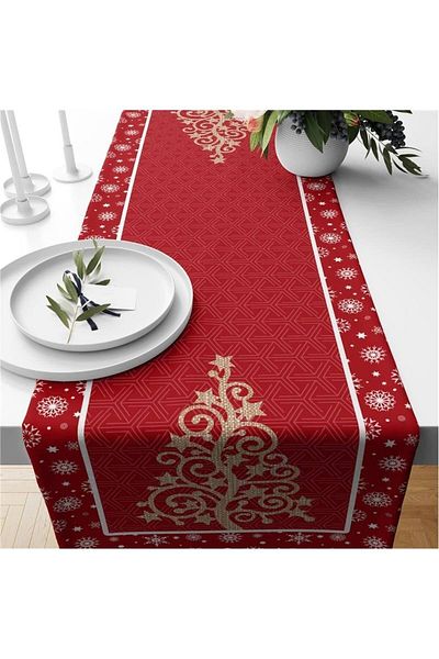 Evmila New Year's Special Tree Patterned Runner