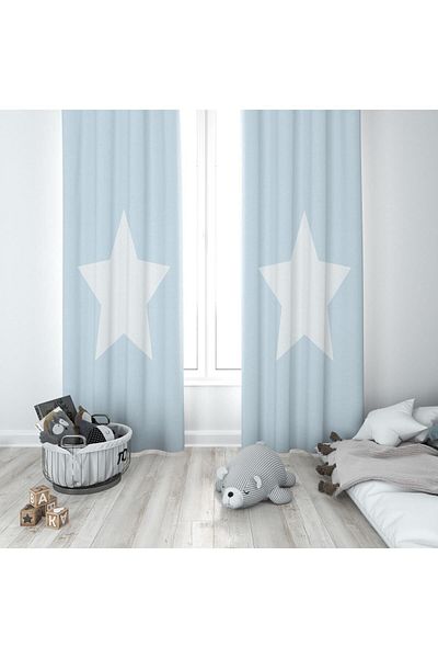 Evmila Children's Room Patterned Background Curtain