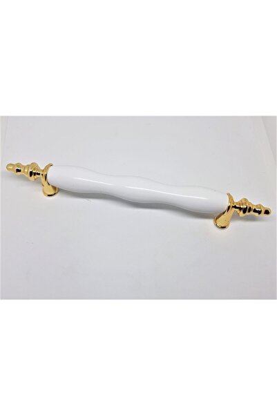 Damla Öyküm Altın Beyaz Desensiz Polimer Kulp 128mm (5adet)