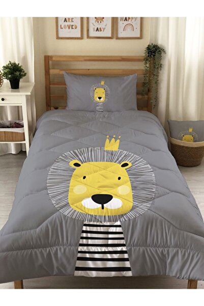 Evmila Aslan Desenli Kapitone Yorgan,dekoratif Yatak Örtüsü