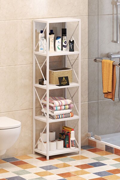 Cosargroup Ege Banyo Düzenleyici Banyo Dolabı Çok Amaçlı Dolap 5 Katlı Metal ...