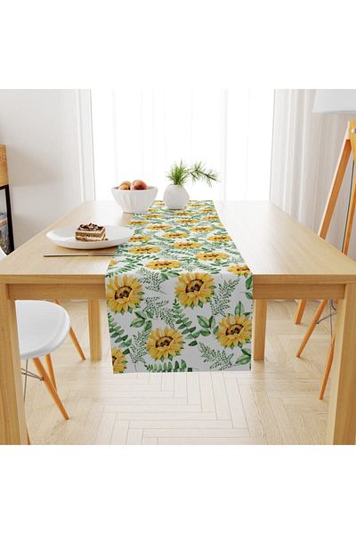 Evmila Velvet Woven Special Design Floral Patterned Runner