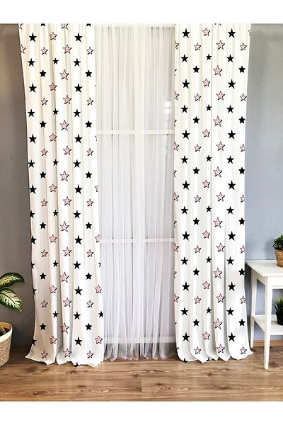 Evmila Printed Patterned Background Curtain for Kids and Baby Room