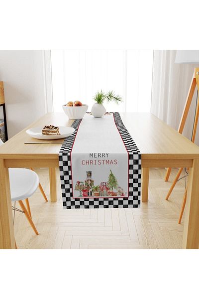 Evmila Christmas Patterned Runner Model