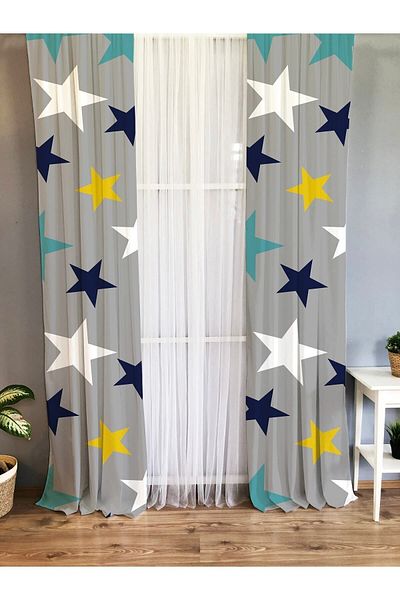Evmila Printed Children's Room Background Curtain
