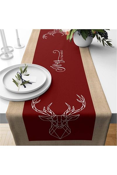 Evmila New Year's Special Deer Patterned Runner
