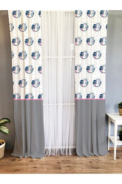 Evmila Printed Patterned Background Curtain for Kids and Baby Room
