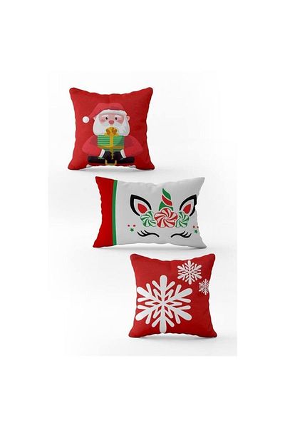 Evmila Set special de perne din catifea din 3 piese cu imprimeu dublu de Anul Nou