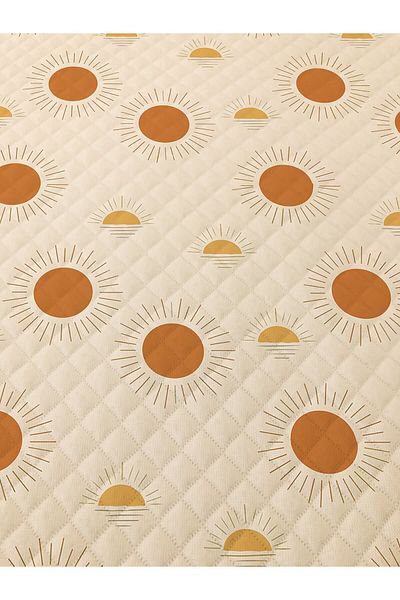 Evmila Sun Pattern Double Printed Pique (200x220 Cm) Colorful