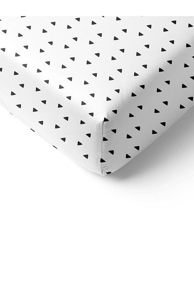 Evmila Triangle Patterned Printed Single Elastic Sheet Set