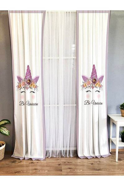 Evmila Printed Patterned Background Curtain for Kids and Baby Room