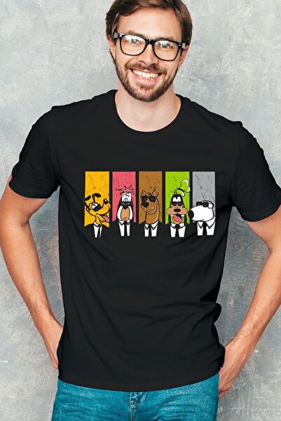 AEMİ Scooby Doo Pluto Droopy Gufi Snoopy Štampano okrugla kragna Oversize kro...