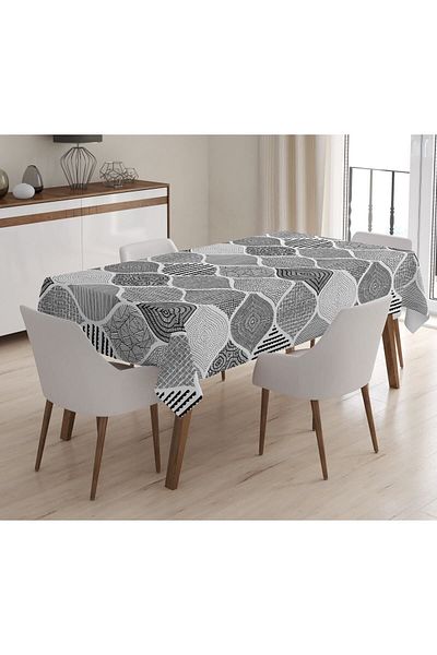Evmila Printed Velvet Texture Tablecloth