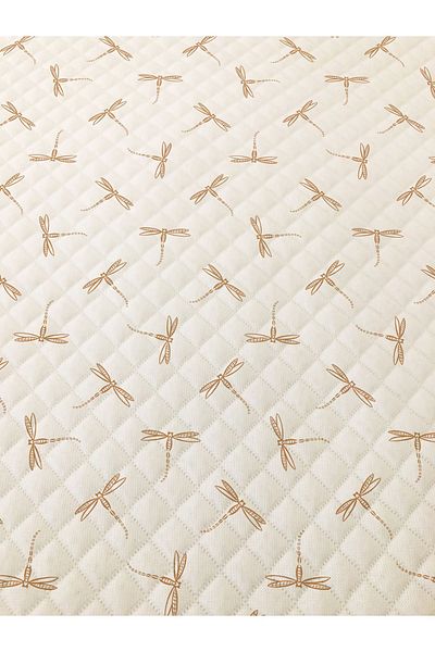 Evmila Modern Pattern Double Printed Pique (200x220 Cm) White