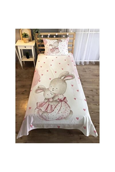 Evmila Tavşan Desenli Çocuk Odası Yatak Örtüsü Takımı