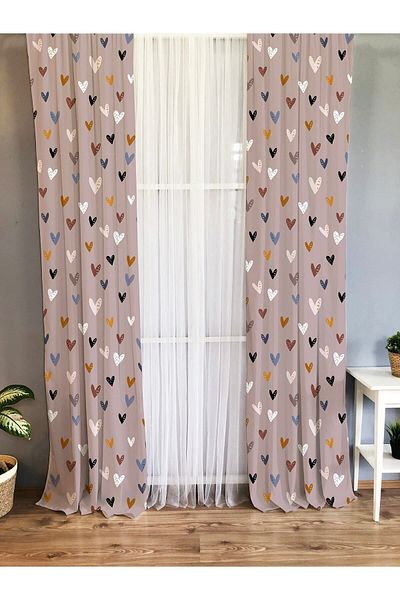 Evmila Printed Patterned Background Curtain for Kids and Baby Room