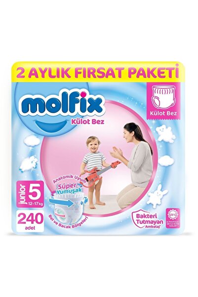 Molfix Külot Bez 5 Beden Junior 2 Aylık Fırsat Paketi 240 adet