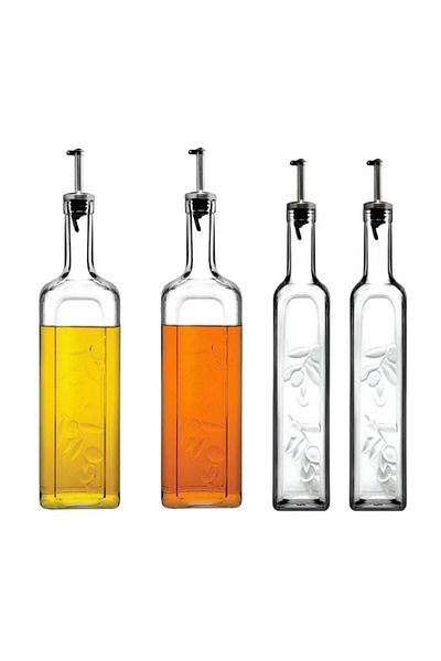 Paşabahçe Glass Oil Vinegar Set 4 Pieces 1000 Cc+500 Cc